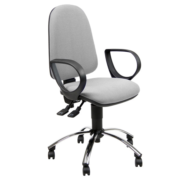 SEDUTA UNISIT OPERATIVA JUPITER JPLY CON BRACCIOLI FISSI GRIGIO CHIARO