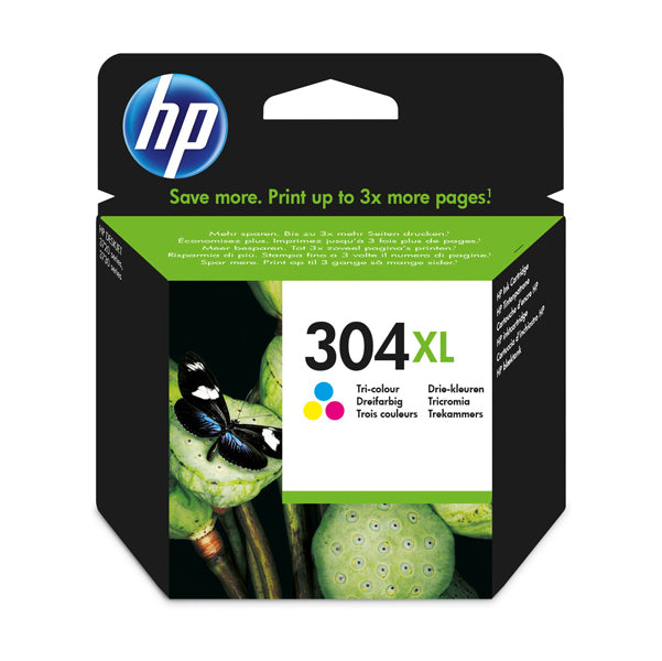 CARTUCCIA HP SERIE 304XL NERO -304XL TRICROMIA ESP.
