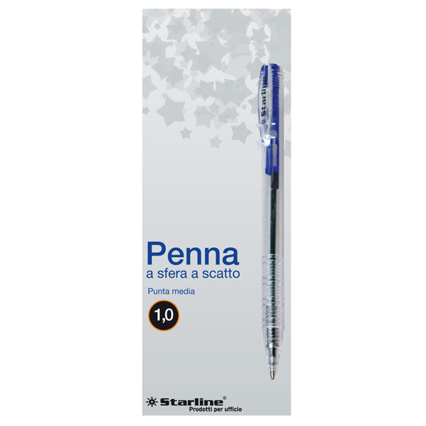 Penna a Sfera a Scatto Punta 1,0 mm 3 Colori Conf. 20 pz | Starline