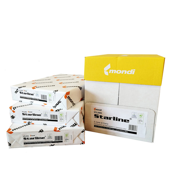 Carta Bianca per stampante A4 Basic 75gr – Scatola 5 Risme (2.500 fogli)