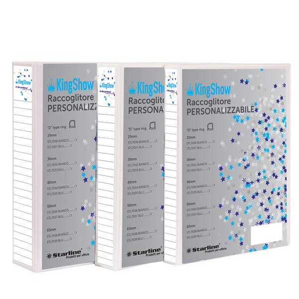 RACCOGLITORE STARLINE PERSONALIZZABILE A4 4 ANELLI DIAM 40 COLORE BIANCO