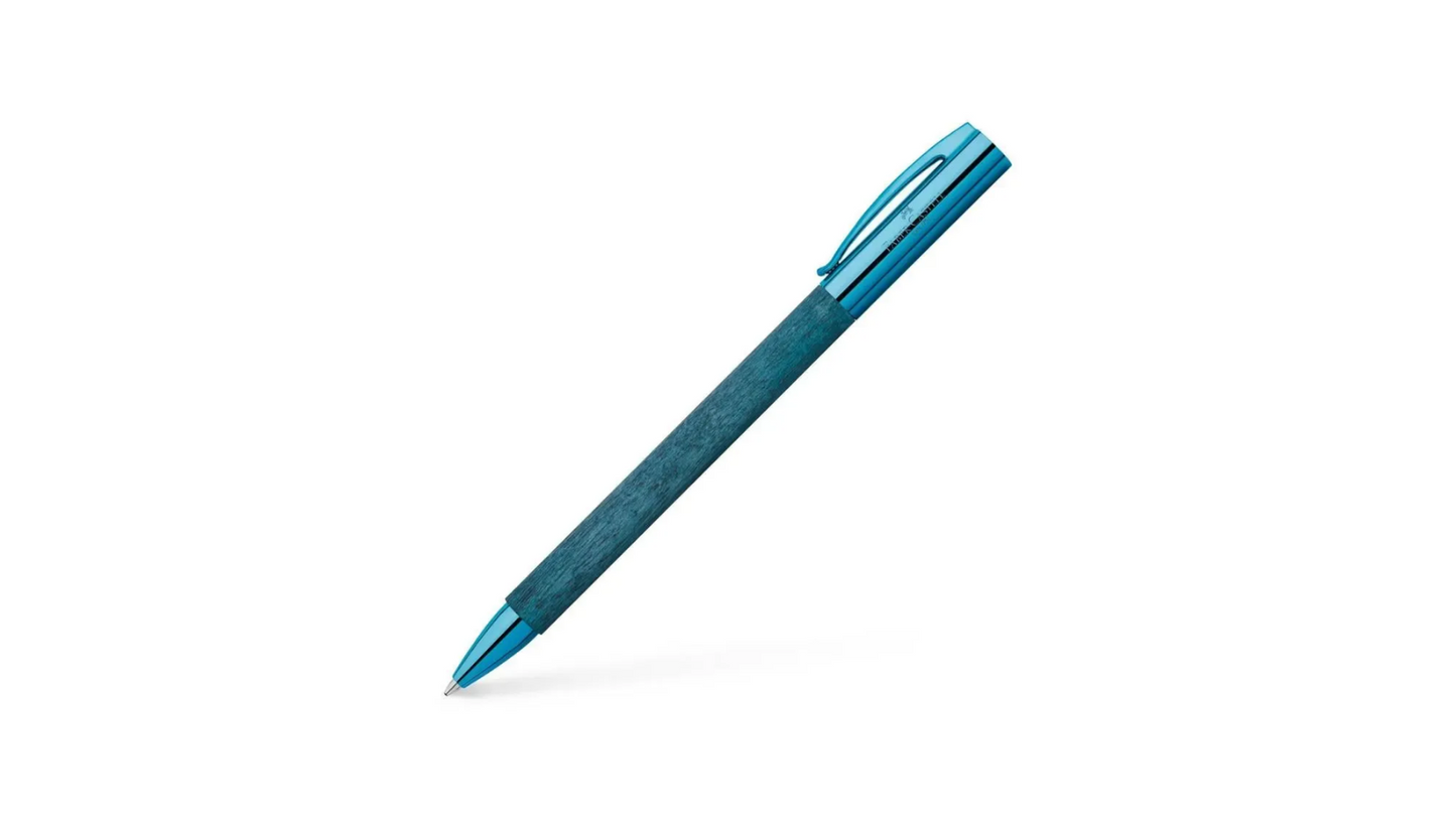 PENNA SFERA FABER CASTELL AMBITION BLUE WOOD