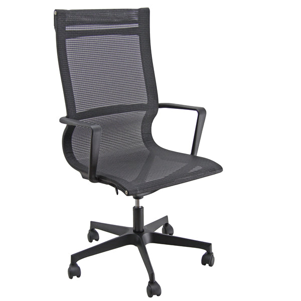 POLTRONA UNISIT DIREZIONALE TEKNO TKNA SCHIENALE ALTO E BRACCIOLI INCL.NERO