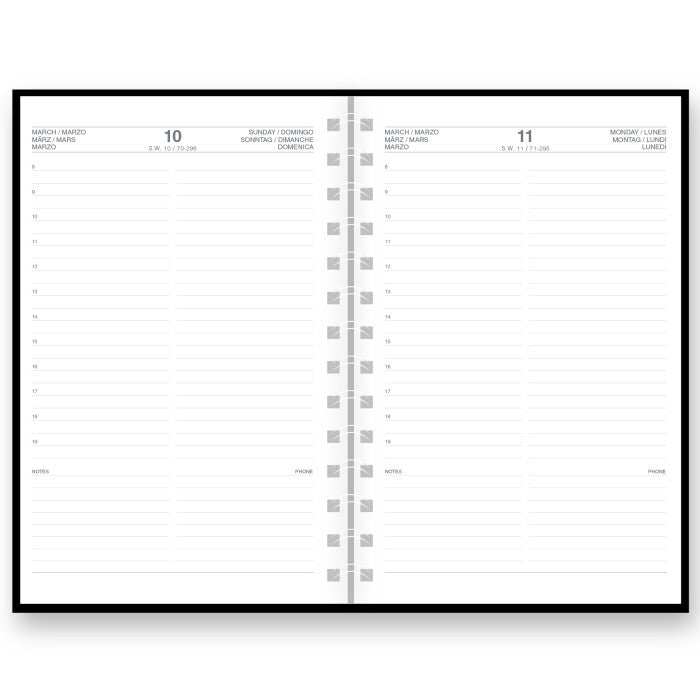 Agenda Giornaliera 15x21 S/D Abbinati Spiralata Poliplan 2027 Intempo