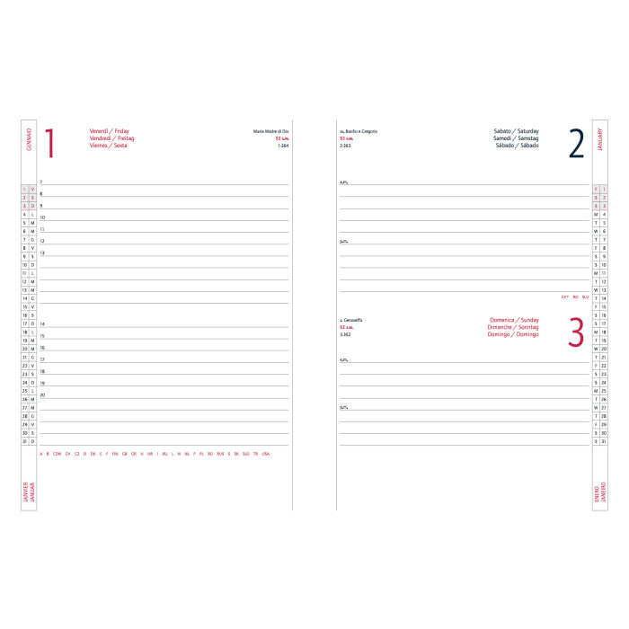 Agenda giornaliera 17x24 S/D abbinati Alfa 2027 – Intempo