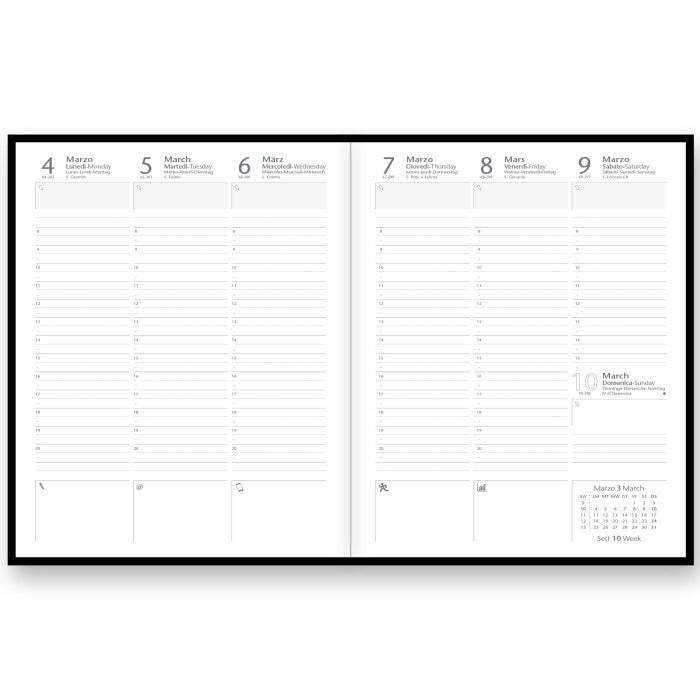 Agenda settimanale 21x30 blocco intercambiabile Weekly Pattern 2027 Intempo
