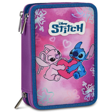 Astuccio 3 zip con corredo Lilo & Stitch - Seven