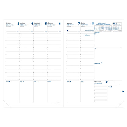 AGENDE - COD 024088Q- QUO VADIS- AGENDA SETTIMANALE PRENOTE