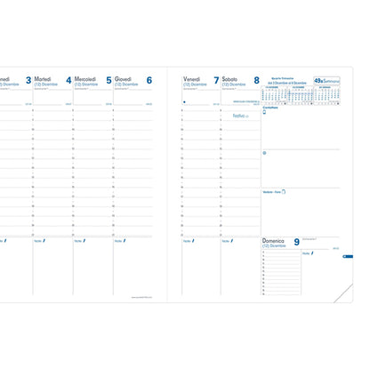 AGENDE - COD 048083Q- QUO VADIS- AGENDA SETTIMANALE TRINOTE