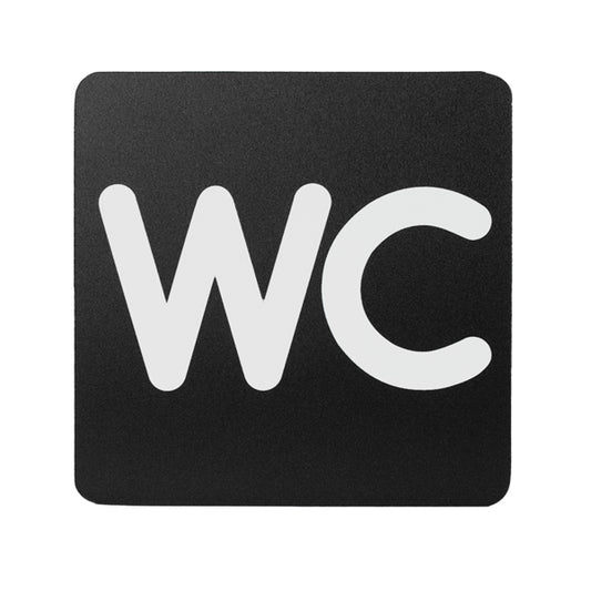 Pittogramma Adesivo WC 16x16 cm PVC Nero/Bianco | Stilcasa