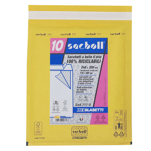 Busta imbottita Sacboll E 24 x 32 cm avana Blasetti - confezione 10 pezzi