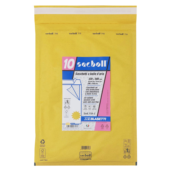 Busta imbottita Sacboll J 32 x 50 cm avana Blasetti - confezione 10 pezzi