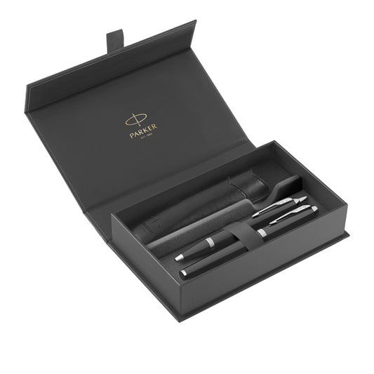 GIFT SET PARKER STILOGRAFICA + SFERA IM BLACK EDITION CT