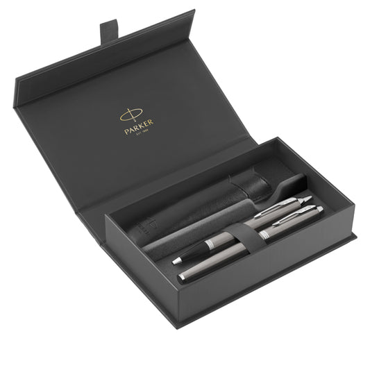 GIFT SET PARKER STILOGRAFICA + SFERA IM STAINLESS STEEL EDITION CT