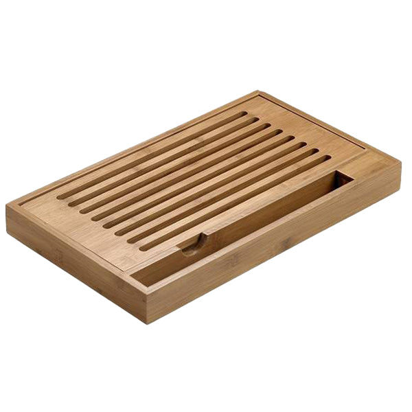 Tagliere antibriciole in bamboo naturale 40x24x4 cm - Leone