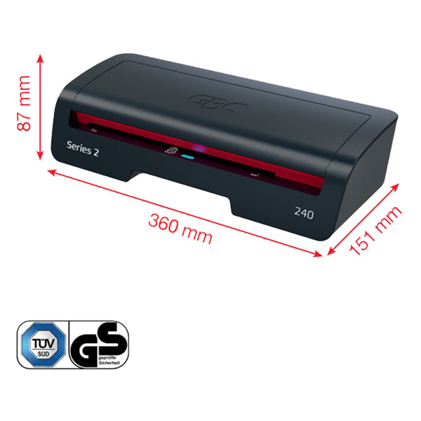 Plastificatrice home office 240 A4 nero e rosso GBC