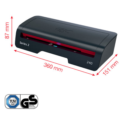 Plastificatrice home office 240 A4 nero e rosso GBC