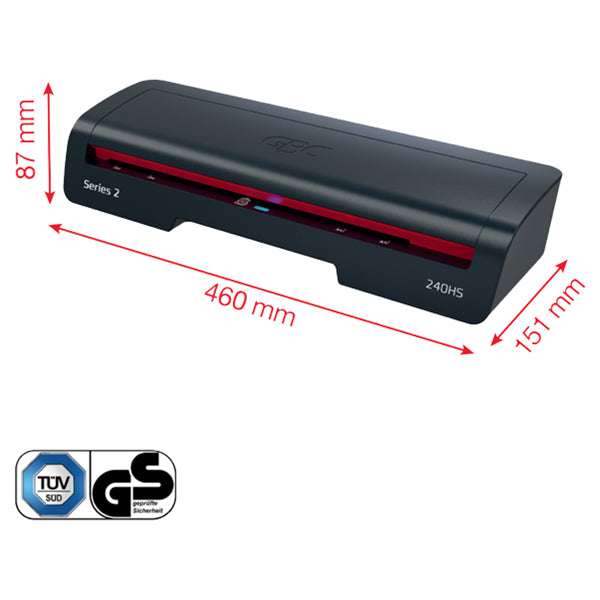 Plastificatrice home office 240HS A3 nero e rosso GBC