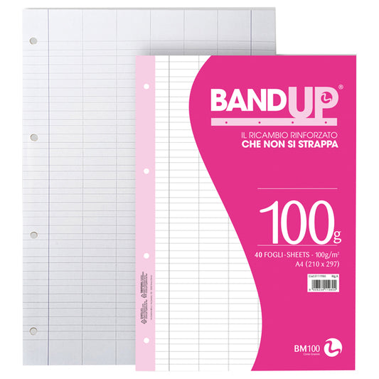 FOGLI FORATI BM RINFORZATI BANDUP A4 100 GR. CONF.40 FG