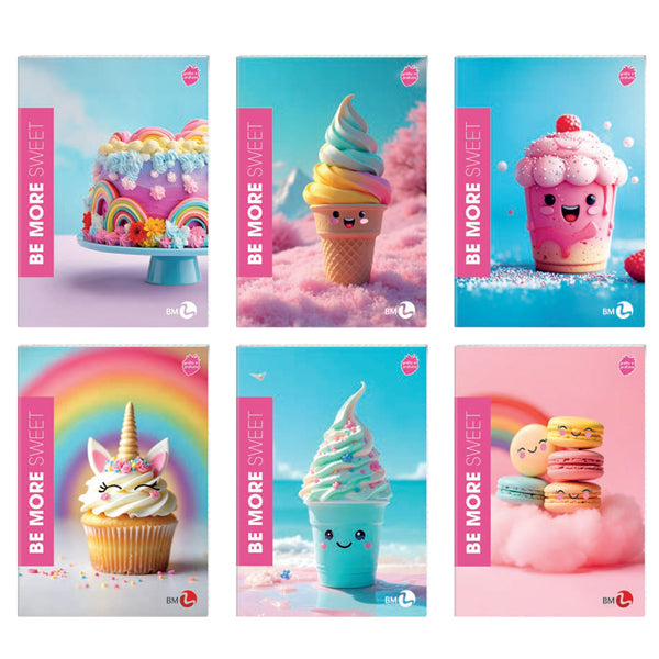 Quaderno A4  Be More Sweet 48+2 fogli 100 gr BM