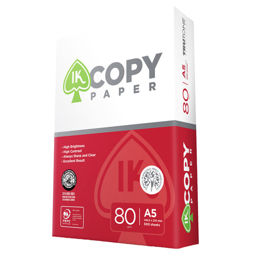 Carta A5 per Stampante IK Copy 80gr – 10 Risme da 500 Fogli - PAPERFAST