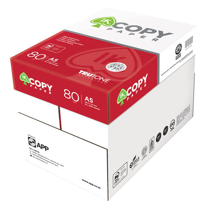 Carta A5 bianca per Stampante IK Copy 80gr – 10 Risme da 500 Fogli - PAPERFAST