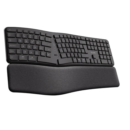 Tastiera Wireless Ergonomica ErgoCert – Layout Diviso, USB 2,4 GHz e Bluetooth, 85% Riciclata - Trust