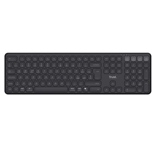 Tastiera Wireless Multi-Dispositivo Nero – 4 Connessioni Bluetooth/USB, Scissor, 55% Riciclata - Trust