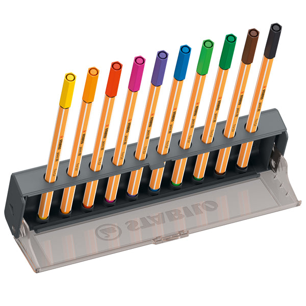 FINELINER STABILO CLICK SET POINT 88 TRATTO 0,4 CONFEZIONE 10 PEZZI COL.ASSORTITI