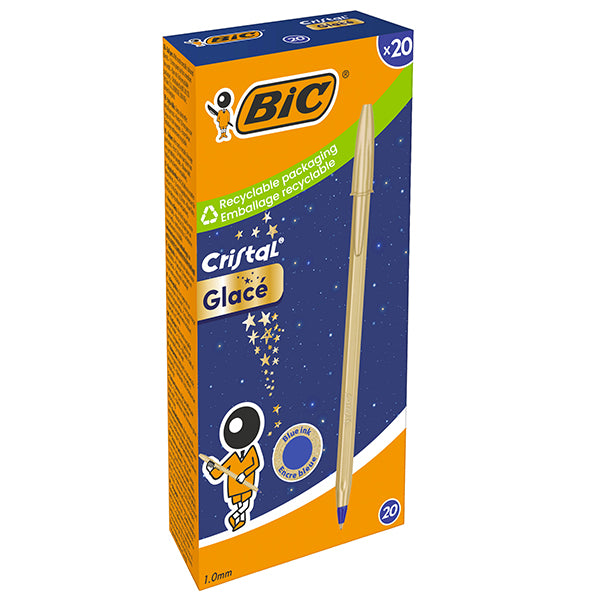 Penna sfera Cristal Glacè - 1.0 mm - BIC - confezione da 20 pezzi