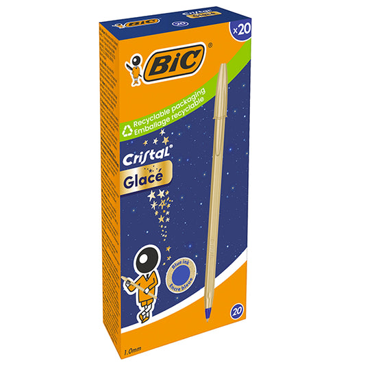 Penna sfera Cristal Glacè - 1.0 mm - BIC - confezione da 20 pezzi