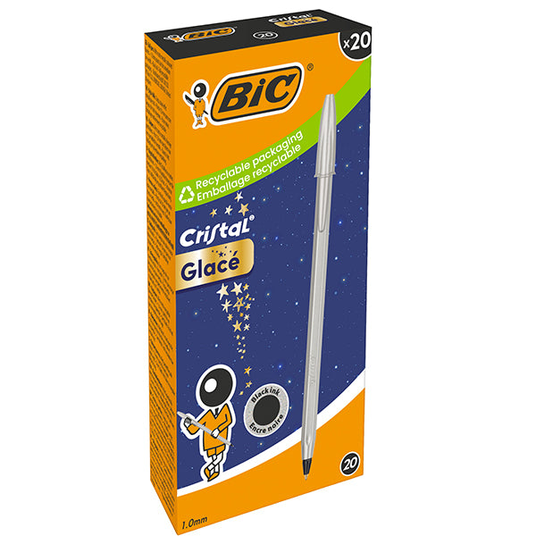 Penna sfera Cristal Glacè - 1.0 mm - BIC - confezione da 20 pezzi