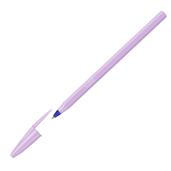 Penna a Sfera BIC Cristal Pastel 1,0mm – Colori Pastello Assortiti – Conf. 20 pezzi
