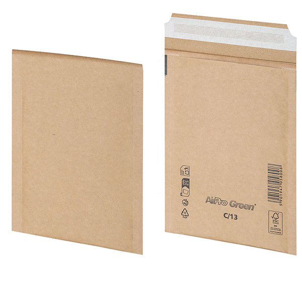 Busta imbottita AirPro Green in carta avana - Bong Packaging
