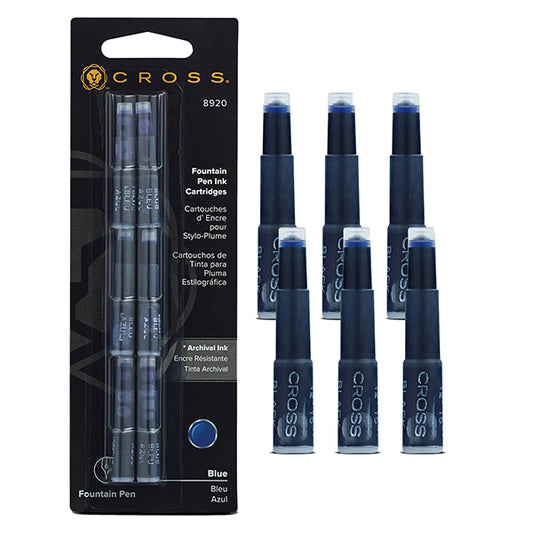Cartucce inchiostro blu per stilografiche Bailey Light – Cross – 6 pezzi