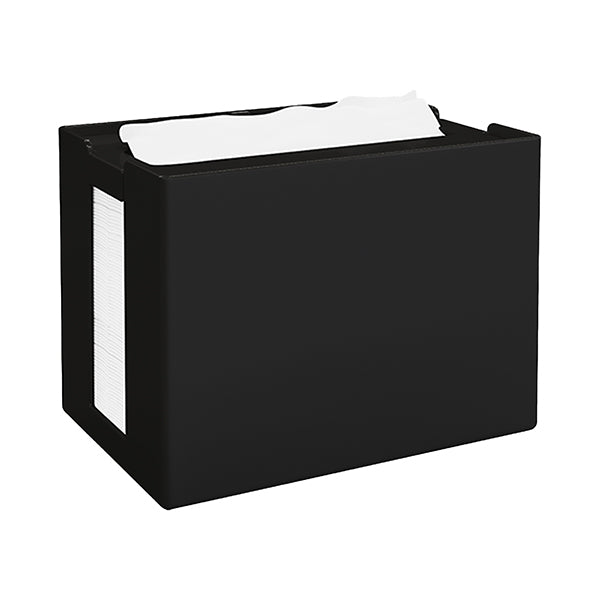 Dispenser Antibatterico per Tovaglioli Interfogliati – Nero | 17,8x11,5 cm | Plastica Antibatterica - Papernet