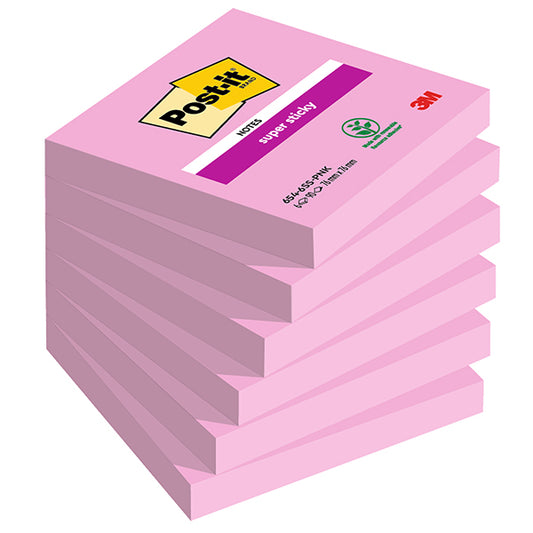 post it rosa intenso 76x76 confezione da 6 blocchetti