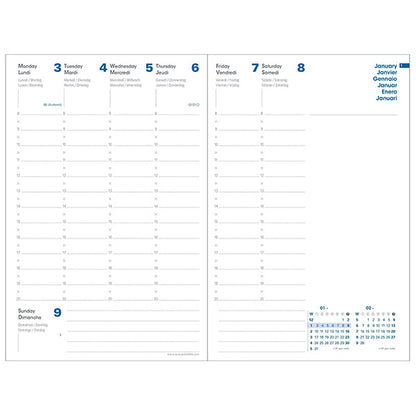 agenda settimanale ministro eco eunoia 2027 - 16 x 24 cm - grigio - Quo Vadis