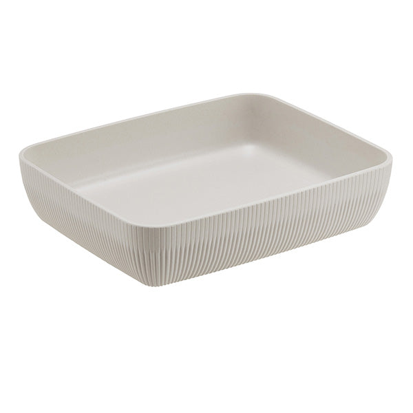 Vaschetta Buffet Norway Melamina 32,5x26,5x7,5 cm Avorio/Antracite HoReCa - Leone