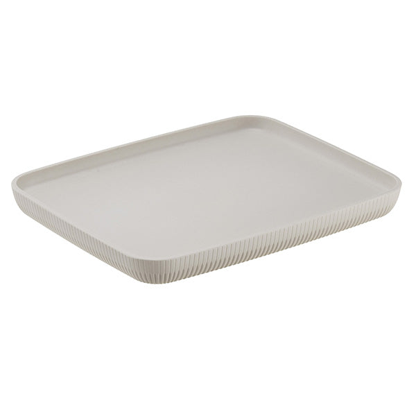 Vassoio Buffet Norway Melamina 32,5x26,5x3 cm Avorio/Antracite HoReCa - Leone