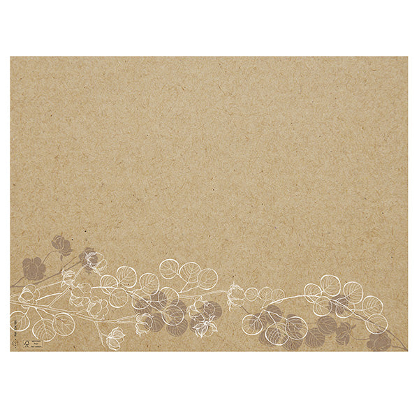 tovaglia in carta avana soggetto floreale misura 30x40