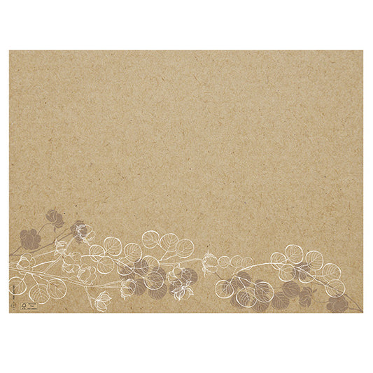 tovaglia in carta avana soggetto floreale misura 30x40