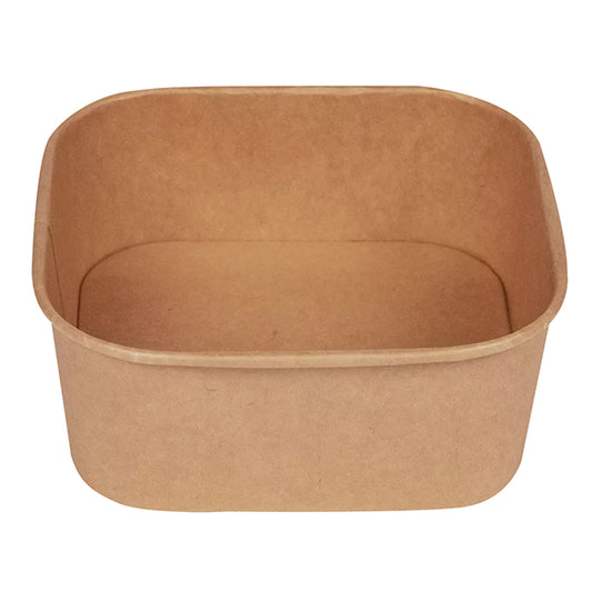 Bowl Quadrata Avana 17x17 cm 1200 ml Conf. 50 Pz - Signor Bio