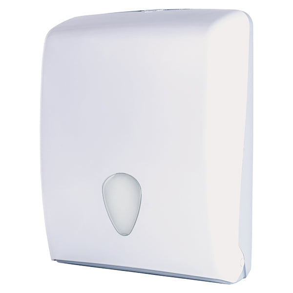 Dispenser asciugamani piegati a C/Z/V Stileco 600 fogli ABS bianco
