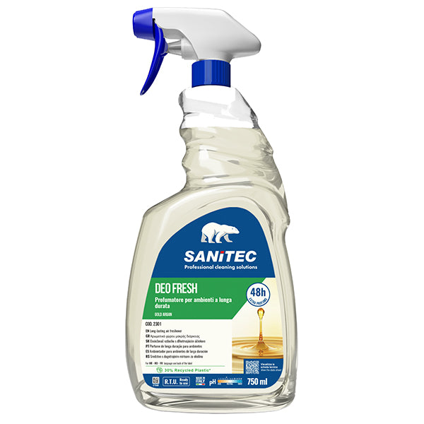 Profumatore Deo Fresh Ambienti e Tessuti 750 ml 3 Fragranze Elimina Odori - Sanitec