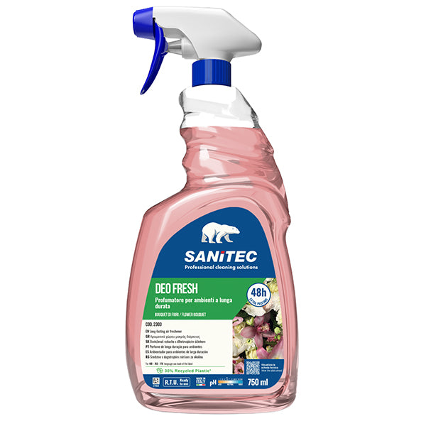 Profumatore Deo Fresh Ambienti e Tessuti 750 ml 3 Fragranze Elimina Odori - Sanitec