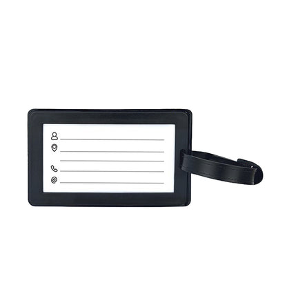 Targhette per valigia Explora 10,5 x 6,5 cm azzurro e nero - confezione da 2 pezzi