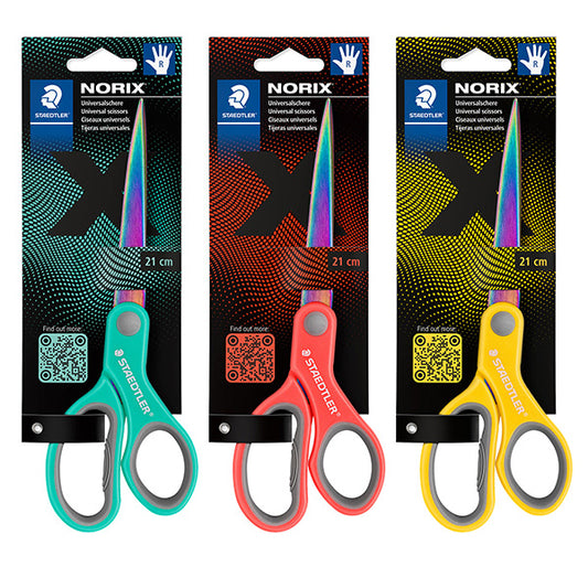 Forbice acciaio - 21 cm - colori assortiti - Staedtler