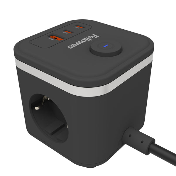 Power cube type F nero – Fellowes