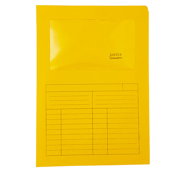Cartelline a L con finestra Sintex - 120 gr - A4 - colori assortiti - SintexBox 150 pz - Blasetti